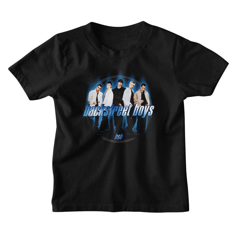 Backstreet Boys Blue Circle Black Youth T-Shirt